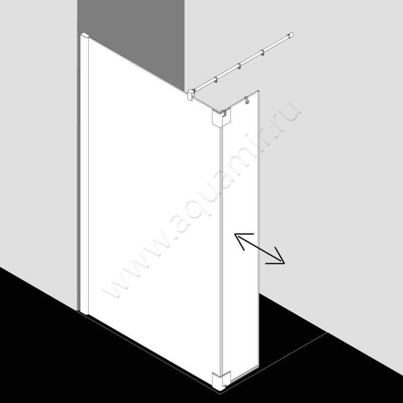 Душевая перегородка Walk In Kermi Pasa XP PXT1L14018VAK в интерьере