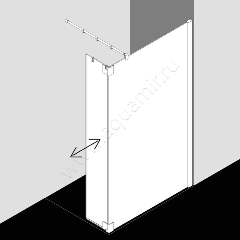 Душевая перегородка Walk In Kermi Pasa XP PXT1R12020VAK в интерьере