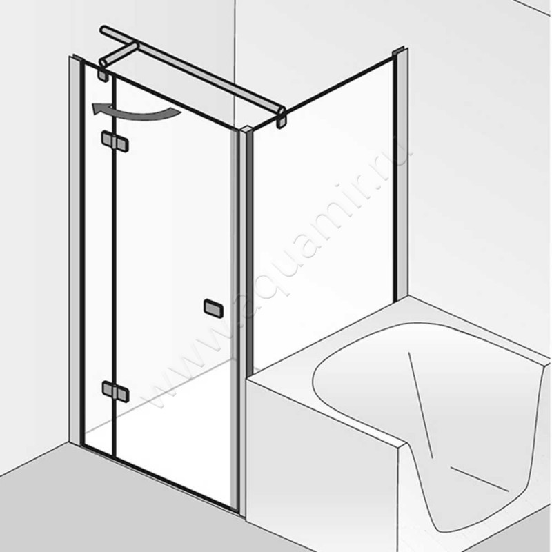 Душевая боковина HSK Premium Softcube 68310904150#178 в интерьере
