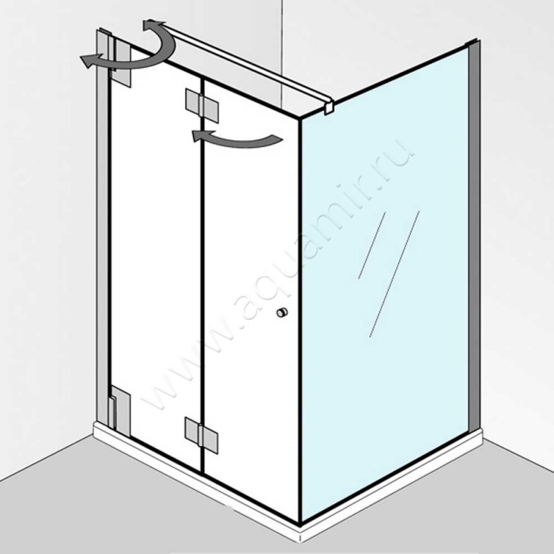 Душевая боковина HSK K2P 21981604150#Ed в интерьере