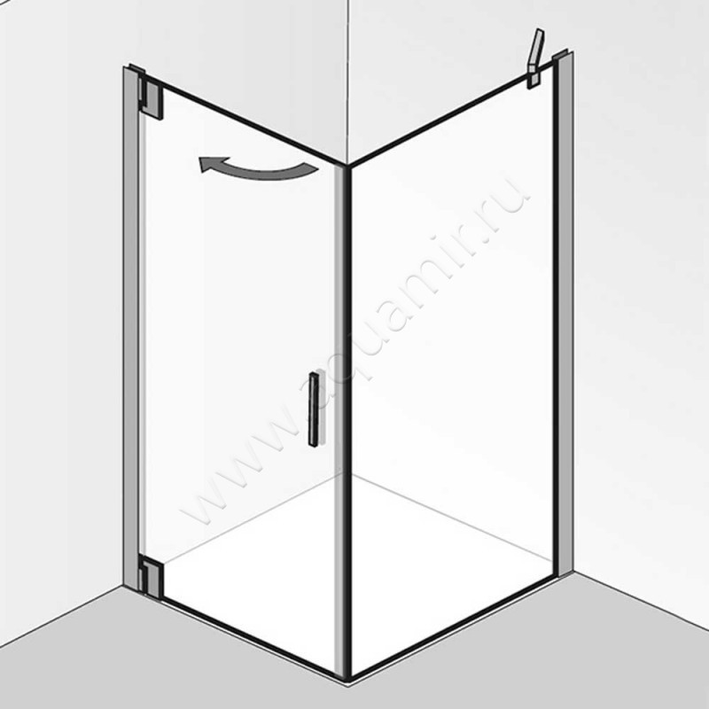 Душевая стенка для двери HSK K2P 21920904150#Ed в интерьере