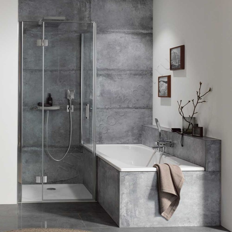 Душевая стенка для двери HSK Aperto 28310904150#EdRe в интерьере