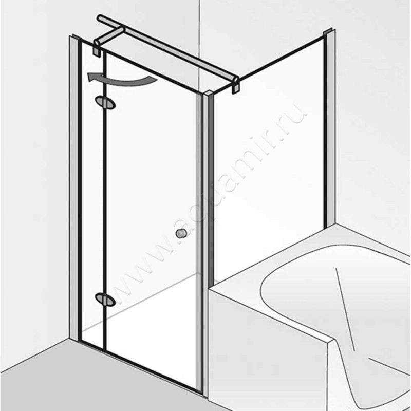 Душевая боковина HSK Premium Classic 6310904150#178 в интерьере
