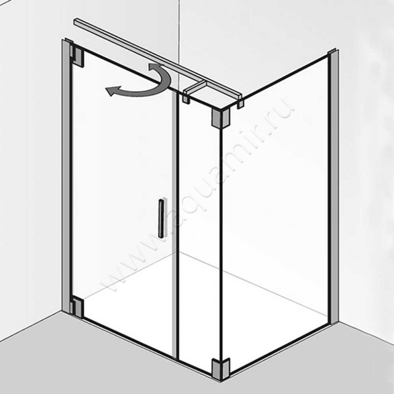 Душевая стенка для двери HSK K2P 21950804150#Ed в интерьере