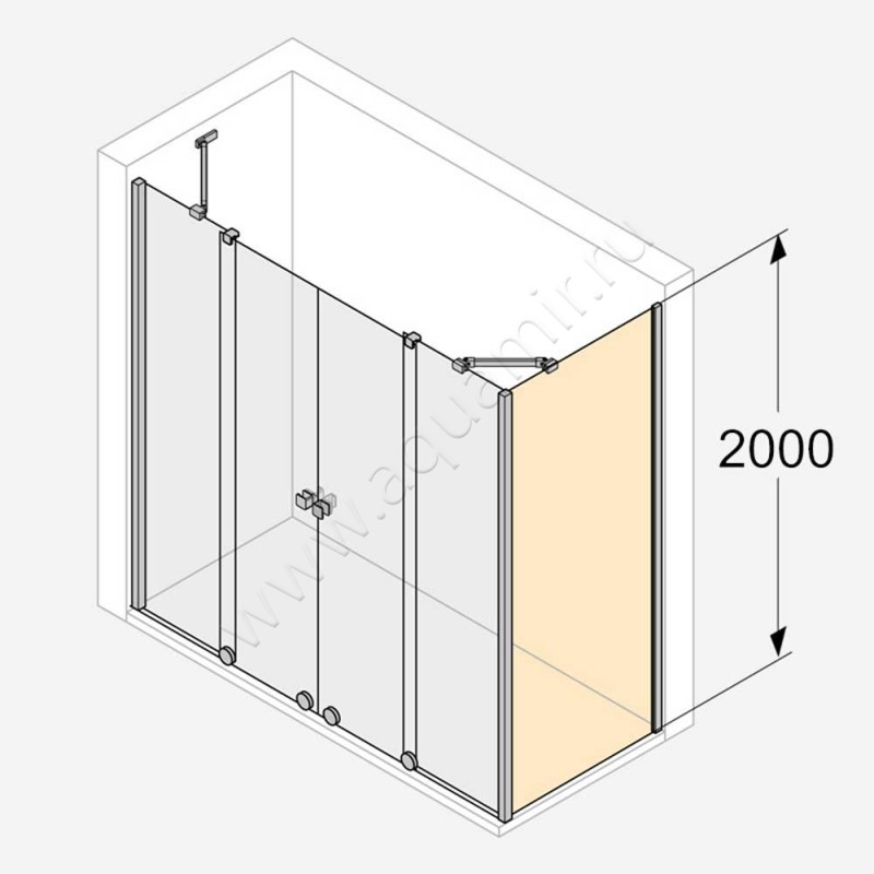 Душевая боковина Huppe Xtensa pure XT1809069322 в интерьере
