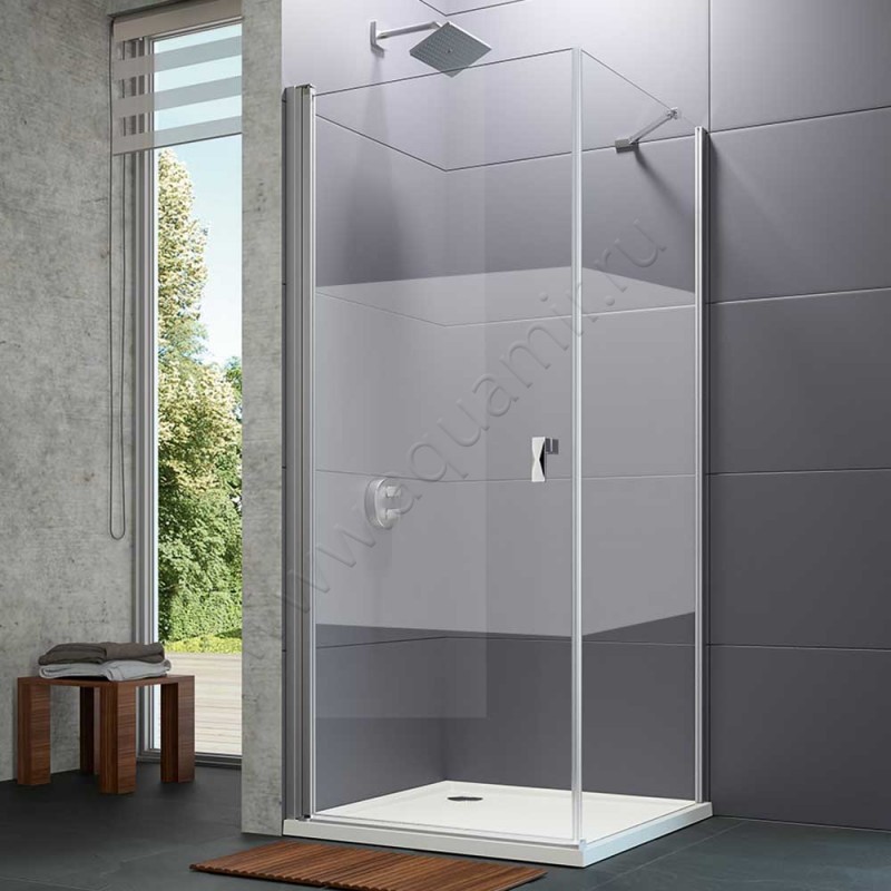 Душевая стенка для двери Huppe Design pure 8P1003087373 в интерьере