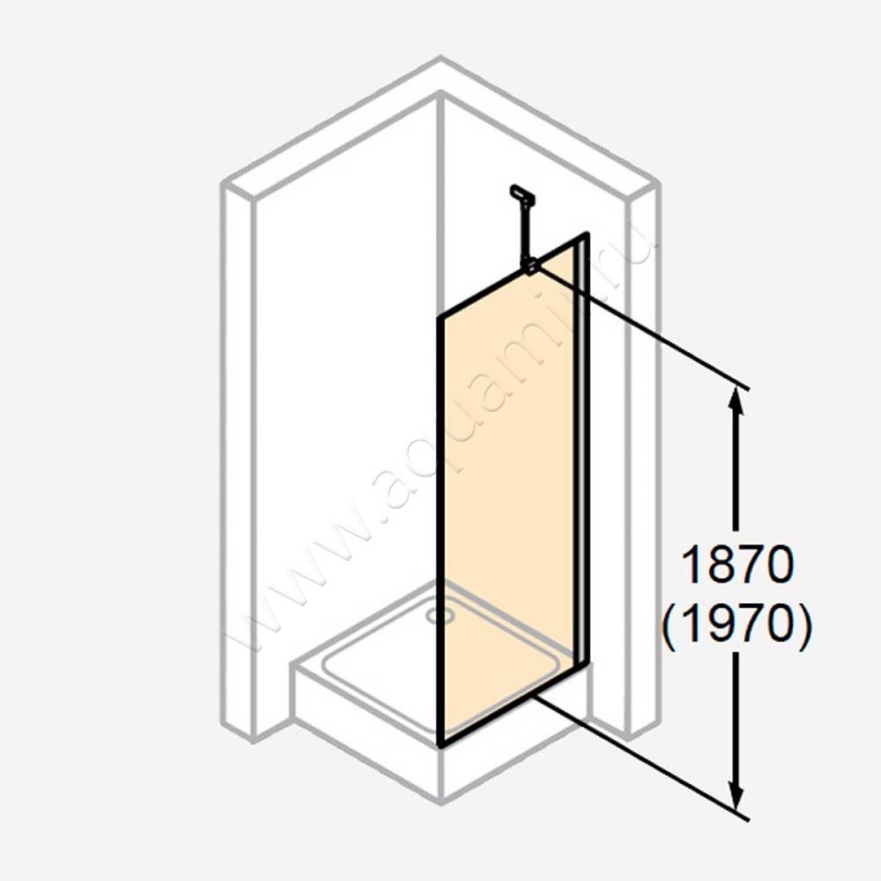 Душевая стенка для двери Huppe Design pure 8P1004092322 в интерьере