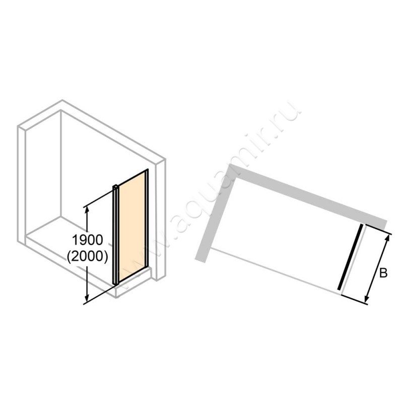 Душевая боковина Huppe Alpha 2 A20518087322 в интерьере