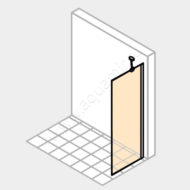 Душевая стенка для двери Huppe Design pure 8P1103087322 в интерьере