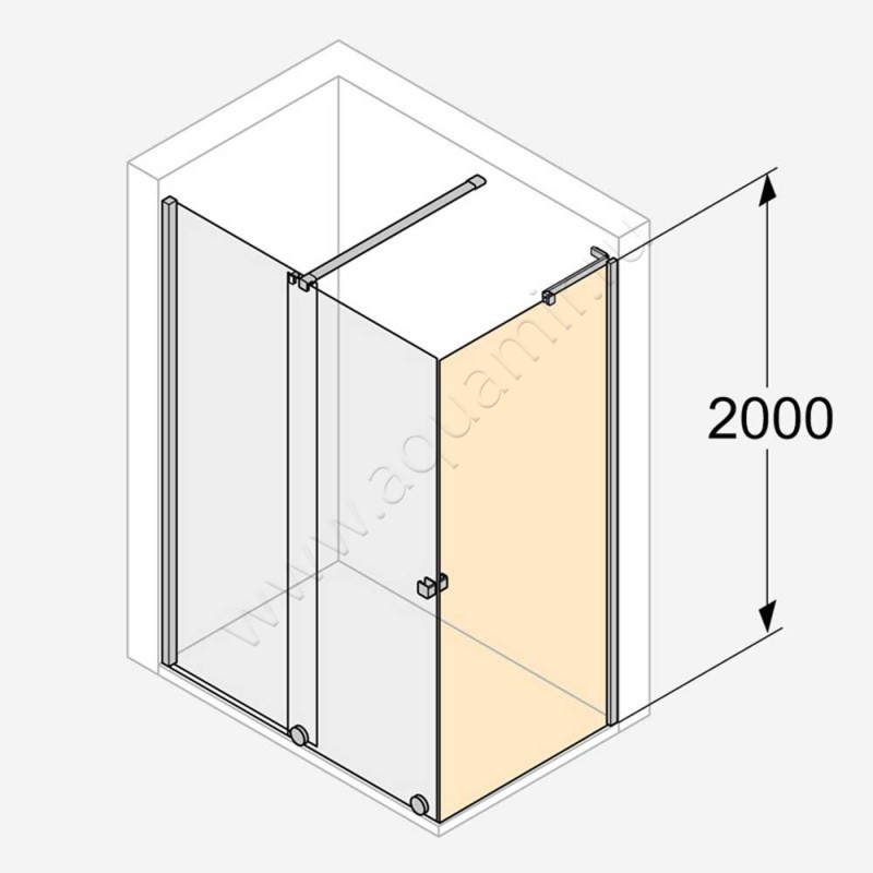 Душевая стенка для двери Huppe Xtensa pure XT0306123321 в интерьере