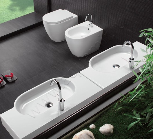 Раковина подвесная Hatria Area 81 см 00Y0UP01 в интерьере