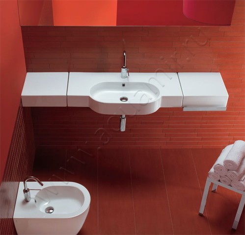 Раковина подвесная Hatria Area 81 см 00Y0UP01 в интерьере