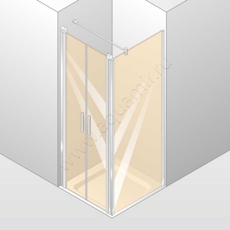 Душевая боковина для двери Huppe Design elegance 8E1504087321 в интерьере