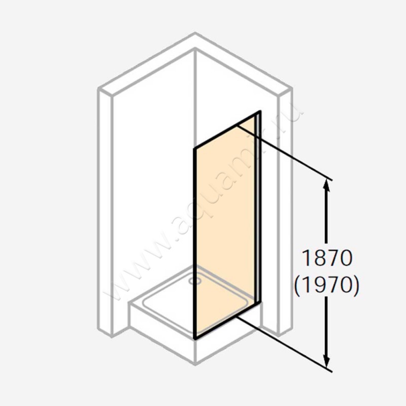 Душевая боковина для двери Huppe Design pure 8P7708092322 в интерьере
