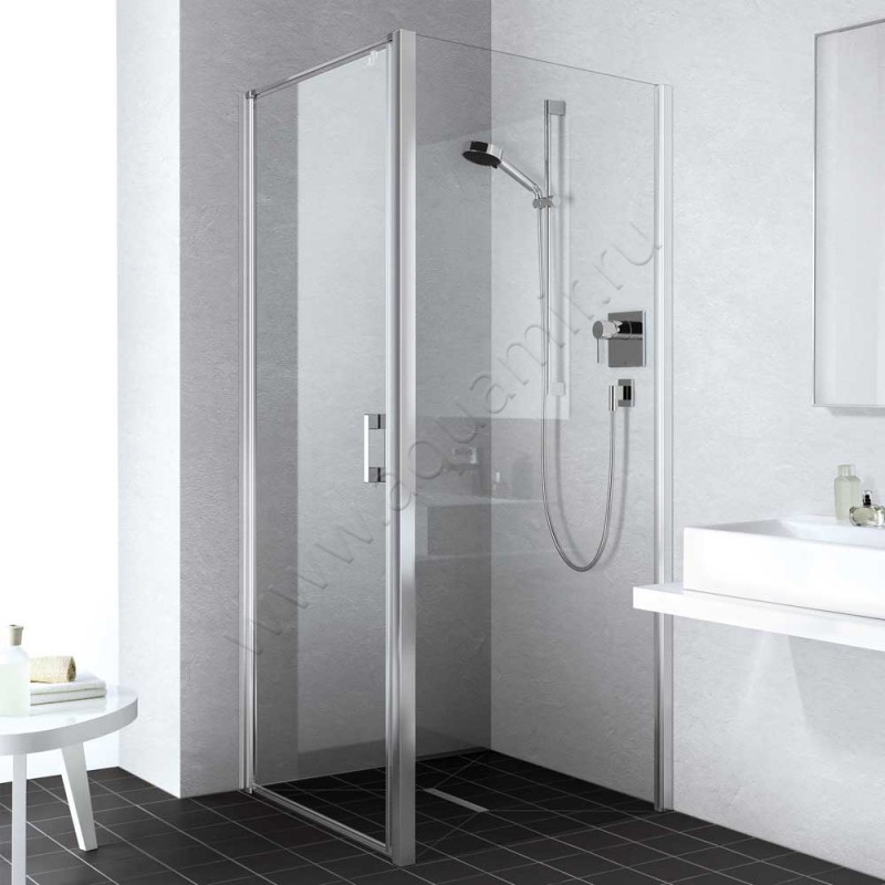 Душевая боковина для двери Kermi Liga LITWD07520VAK в интерьере