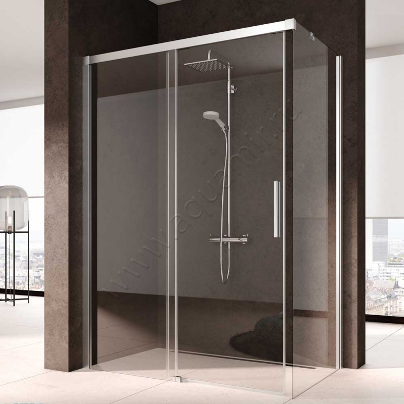 Душевая стенка Kermi Nica NITWR11320VPK в интерьере