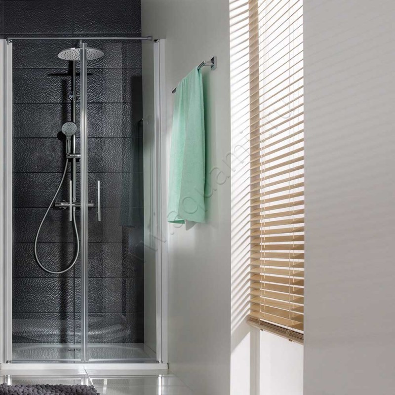 Маятниковая душевая дверь в нишу HSK Favorit Nova в серебристом цвете 138090-01-50