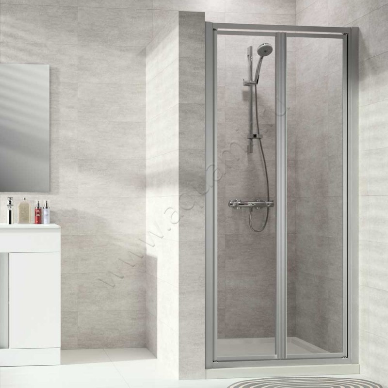 Маятниковая душевая дверь в нишу Huppe Alpha 2 в серебристом цвете A24502087322