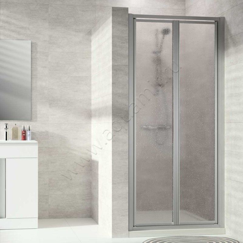 Маятниковая душевая дверь в нишу Huppe Alpha 2 в серебристом цвете A24506087264