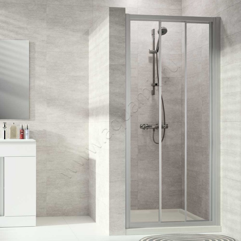Раздвижная душевая дверь в нишу Huppe Alpha 2 в серебристом цвете A24301087321