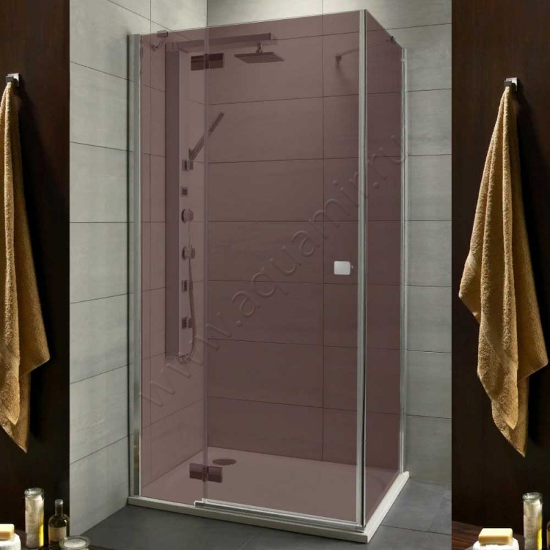 Душевой уголок с поворотной дверью и фиксированной боковиной Radaway Almatea KDJ 32141-01-08NL