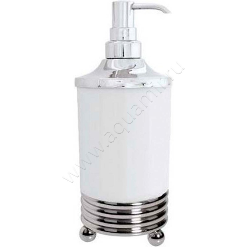 Дозатор Boheme Hermitage Chrome белый 10389