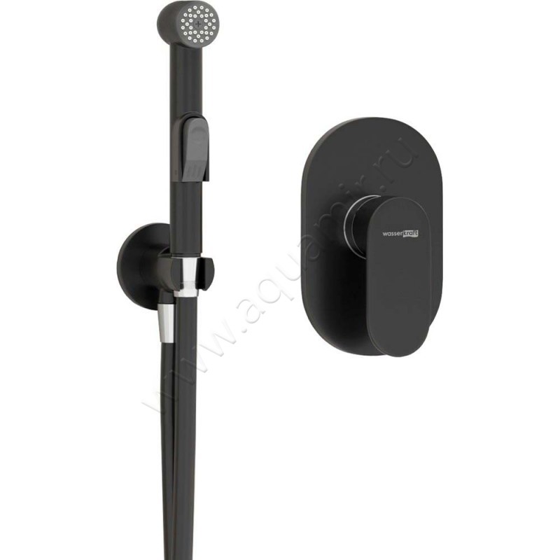 Гигиенический душ Wasserkraft со смесителем, черный A117451