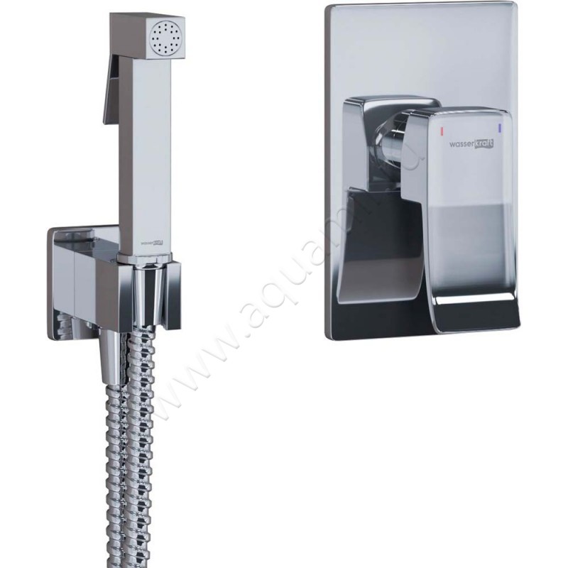 Гигиенический душ Wasserkraft со смесителем, хром A106157