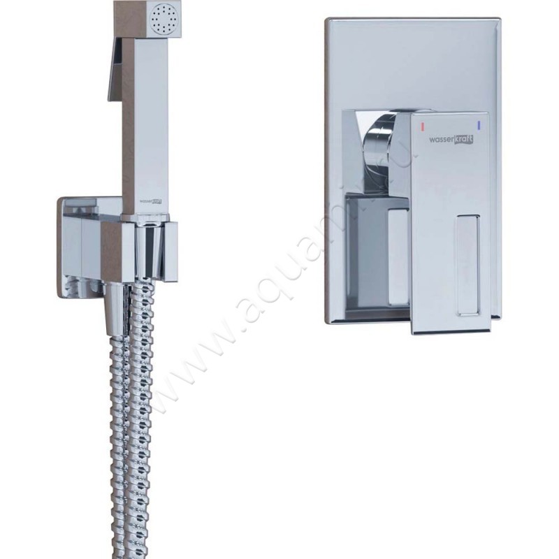 Гигиенический душ Wasserkraft со смесителем, хром A15156