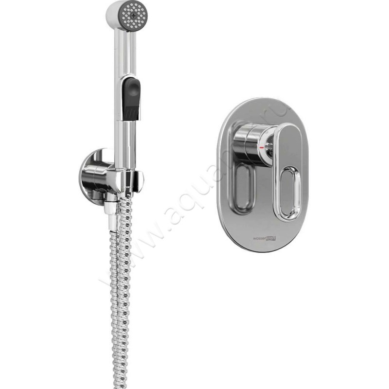 Гигиенический душ Wasserkraft со смесителем, хром A111857