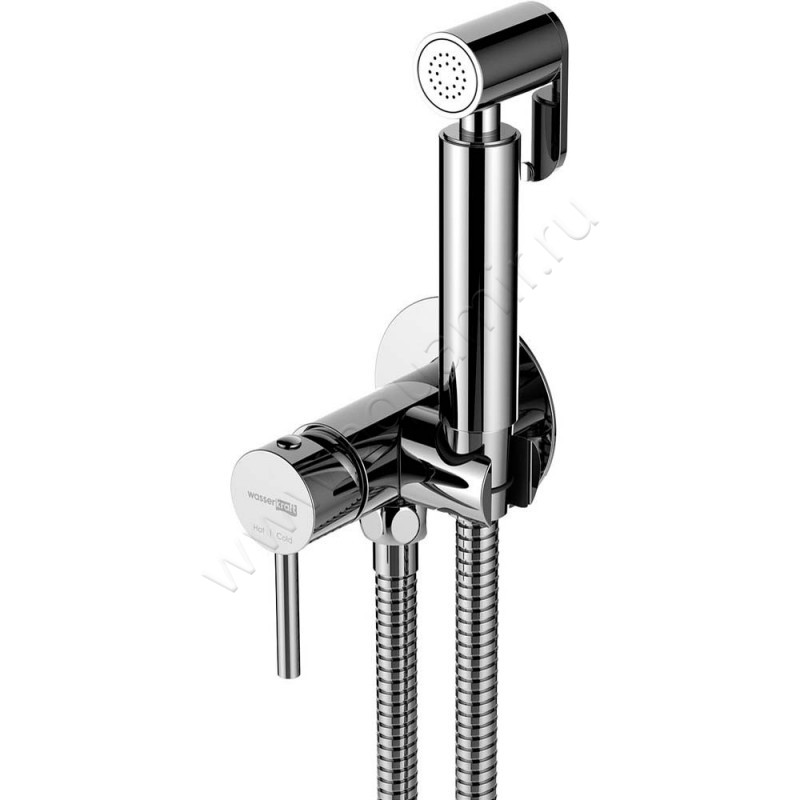 Гигиенический душ Wasserkraft со смесителем, хром A70138