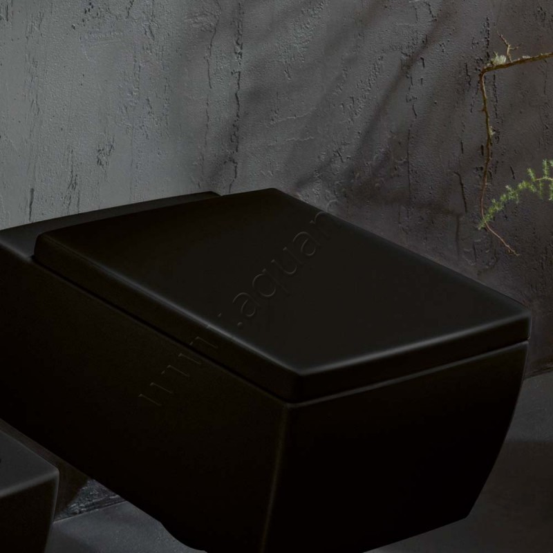 Крышка-сиденье Villeroy & Boch Memento 2.0 45,2 x 37,8 см, черный матовый, микролифт 8M24S1S5