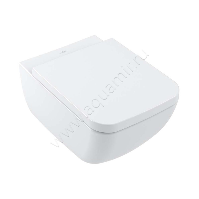 Крышка-сиденье Villeroy & Boch Venticello 45,5 x 37,7 см, белый глянец/alpine, микролифт 8M22S101