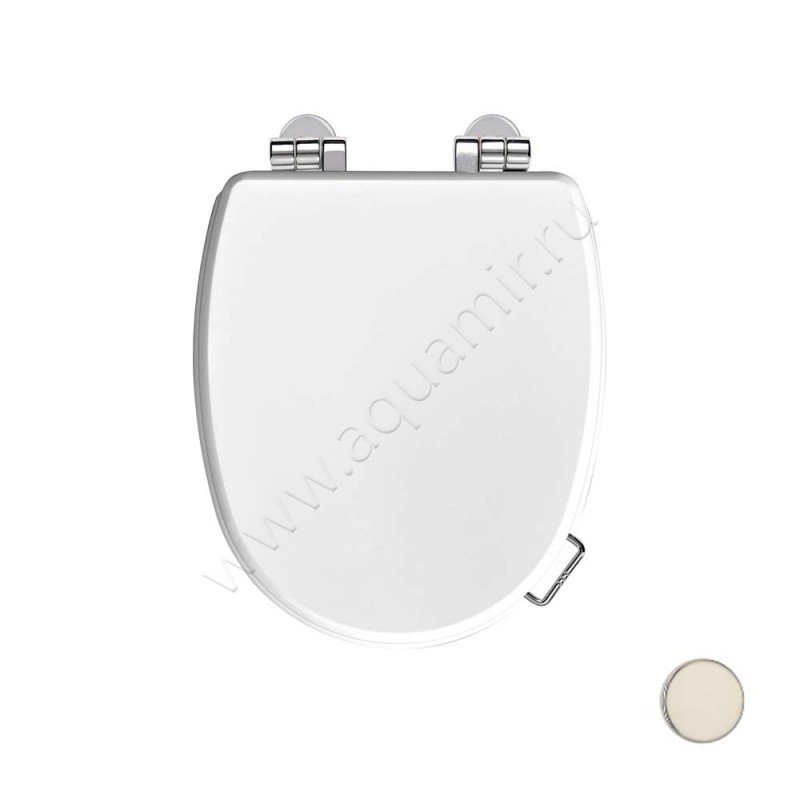 Крышка-сиденье Devon & Devon Rose 41 x 36,5 см, белый матовый, микролифт 3IBSEBIARONK