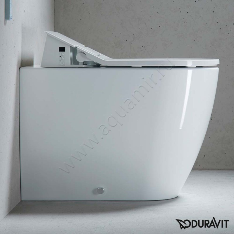 Унитаз приставной с функцией биде Duravit Me By Starck 60 см, безободковый, белый 21695900001