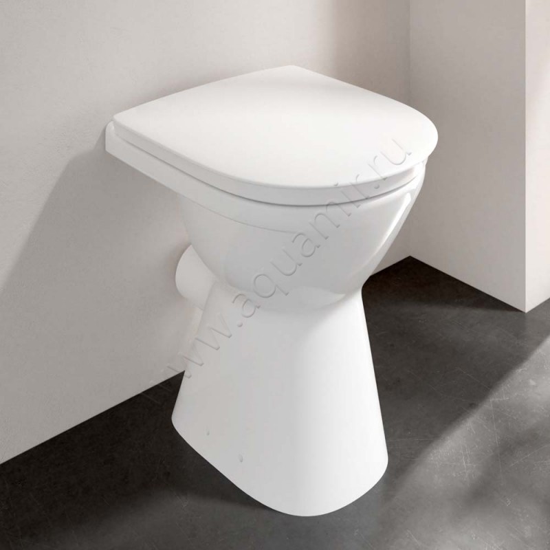 Унитаз приставной Villeroy & Boch VICARE 49 см, безободковый, белый 4683R0R1