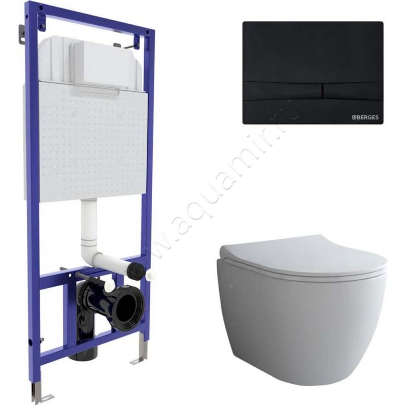 Комплект унитаза с инсталляцией Berges Wasserhaus Novum 043273