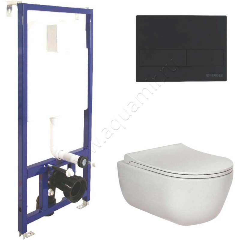 Комплект унитаза с инсталляцией Berges Wasserhaus Novum 047215