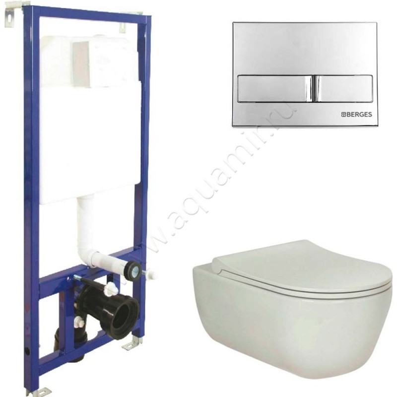 Комплект унитаза с инсталляцией Berges Wasserhaus Novum 043203