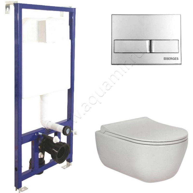 Комплект унитаза с инсталляцией Berges Wasserhaus Novum 047213