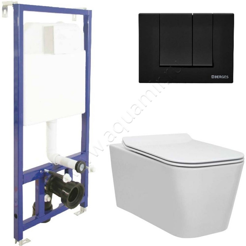 Комплект унитаза с инсталляцией Berges Wasserhaus Novum 043230