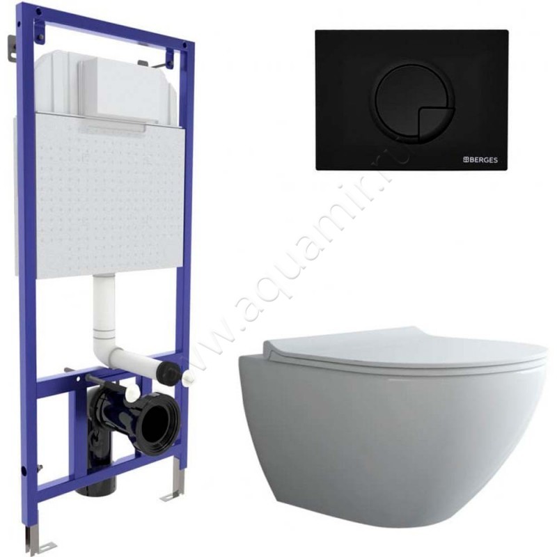 Комплект унитаза с инсталляцией Berges Wasserhaus Novum 043268