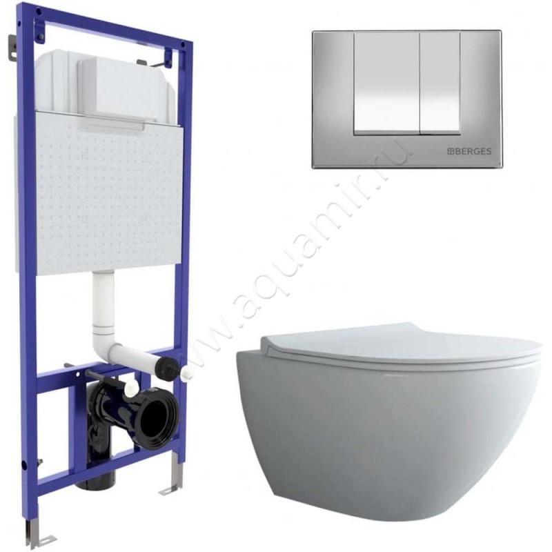 Комплект унитаза с инсталляцией Berges Wasserhaus Novum 043247