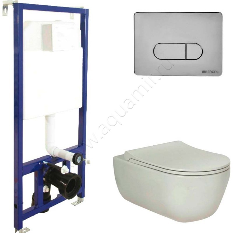 Комплект унитаза с инсталляцией Berges Wasserhaus Novum 043201