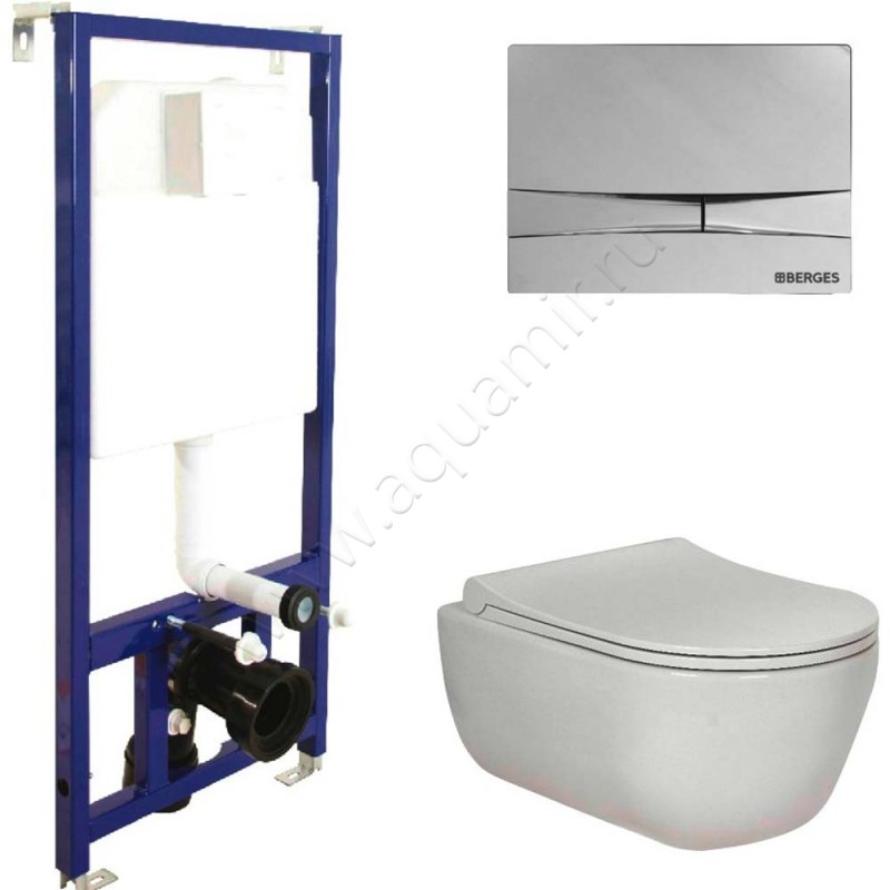 Комплект унитаза с инсталляцией Berges Wasserhaus Novum 047253