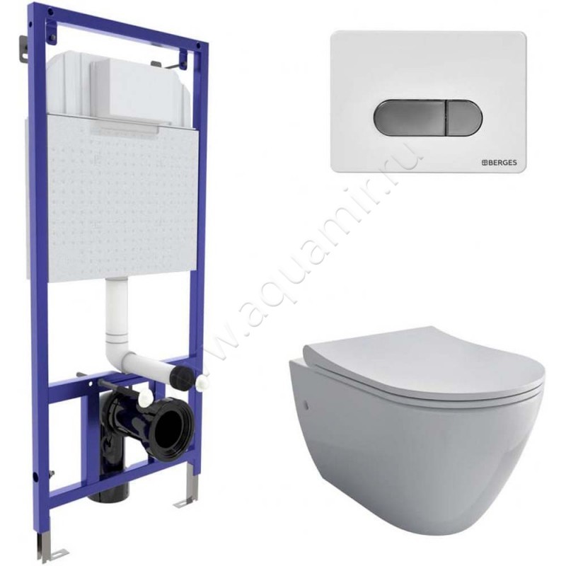 Комплект унитаза с инсталляцией Berges Wasserhaus Novum 043214