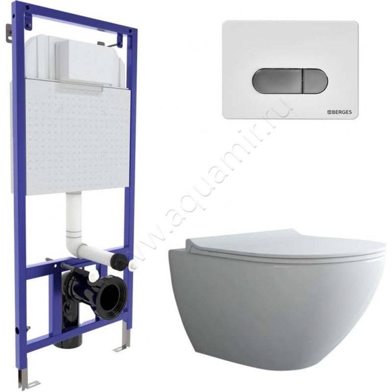 Комплект унитаза с инсталляцией Berges Wasserhaus Novum 043270