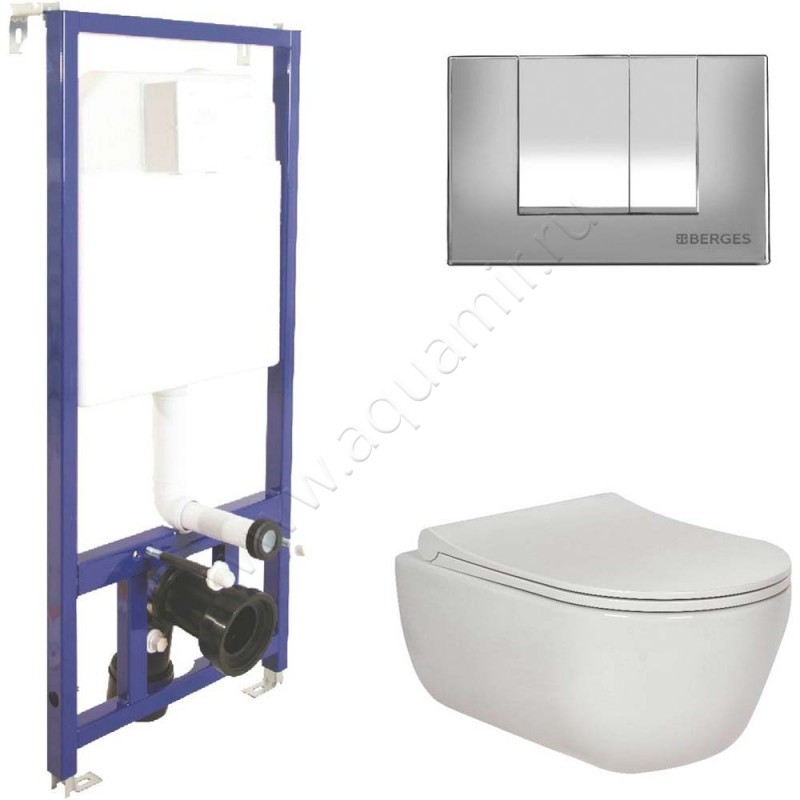 Комплект унитаза с инсталляцией Berges Wasserhaus Novum 047243