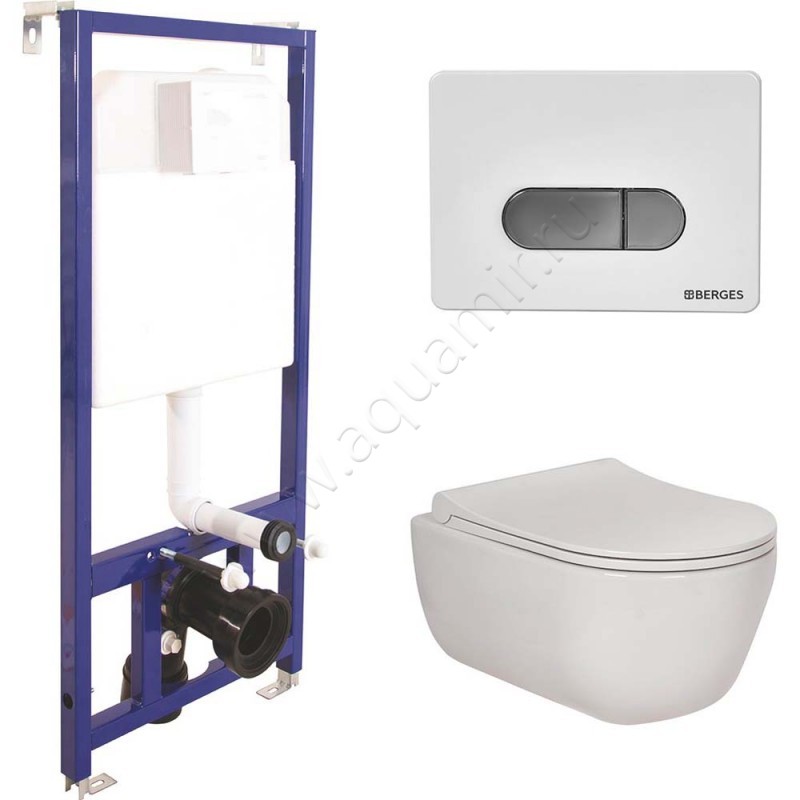 Комплект унитаза с инсталляцией Berges Wasserhaus Novum 047237