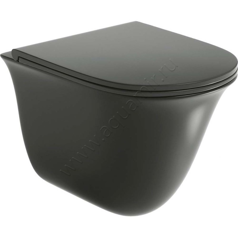 Унитаз подвесной Grossman с крышкой микролифт, 48,5 см, безободковый GR4412BMS